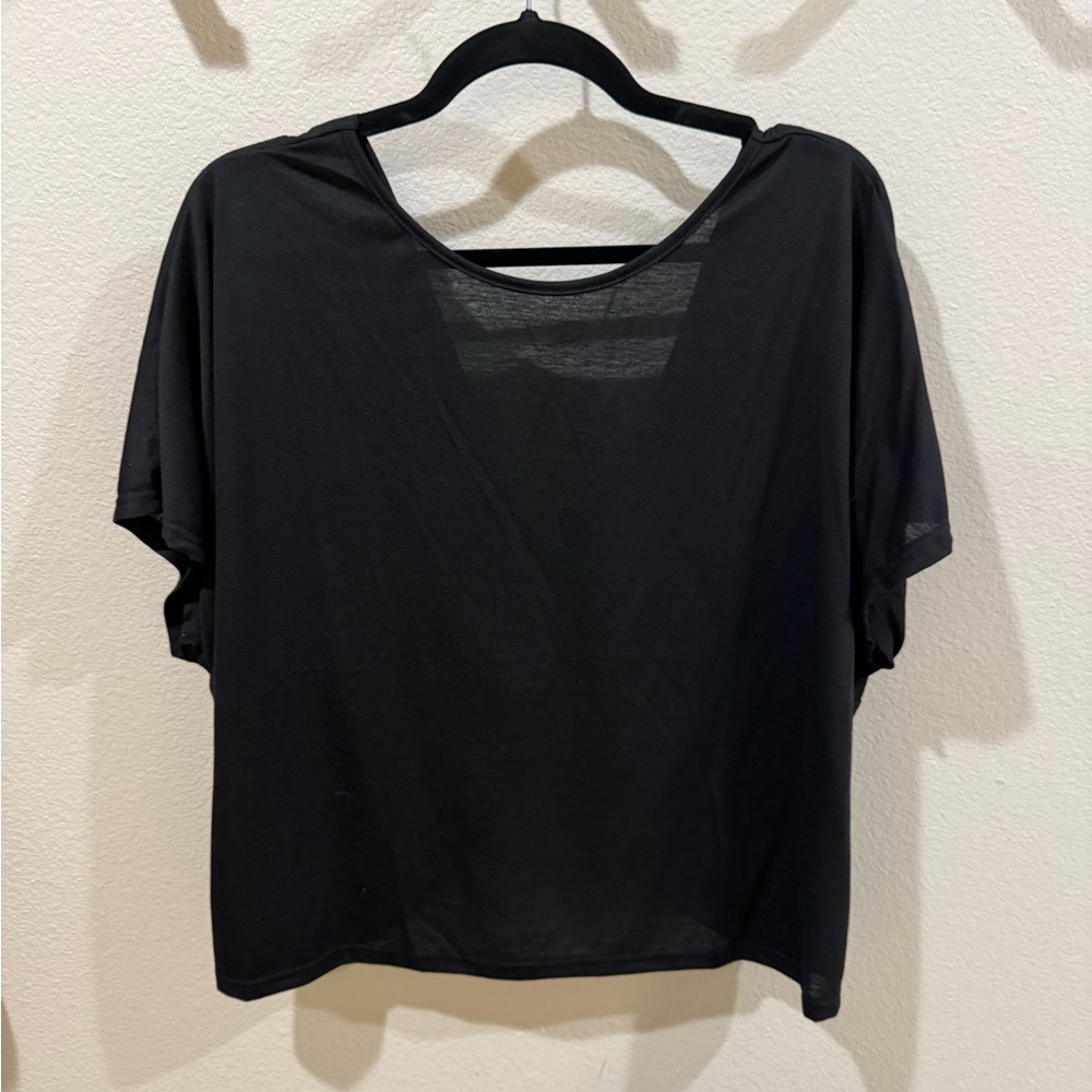 Crop twist back t shirt